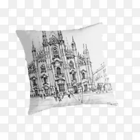 米兰大教堂Stefano alderighi e Meghan Margaret白色枕头，三星星系S5-米兰大教堂
