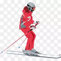 高山滑雪、滑雪板、头盔、滑雪者