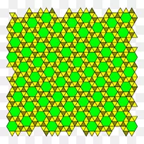 凸规则多边形的倾斜，紧挨着三六角形，均匀平铺镶嵌.三六角形平铺