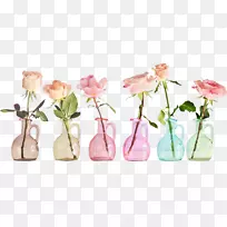 花园玫瑰花瓶切花设计花瓶