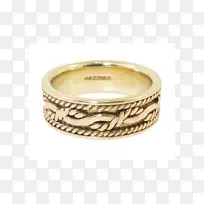 银结婚戒指身饰.金绳