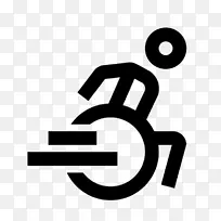 标志轮椅残疾电脑图标字体-轮椅