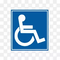 残疾国际无障碍标志残疾泊车许可证轮椅