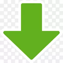 绿色箭头电脑图标剪贴画向下箭头