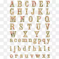 字母表字母剪贴簿w字体.手写