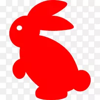 复活节兔子剪贴画-兔子图形