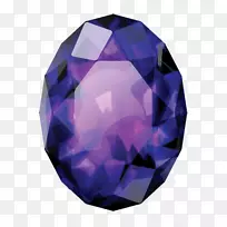 紫水晶宝石红宝石