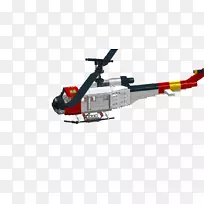 直升机旋翼铃嗯-1易洛魁乐高市尾翼直升机