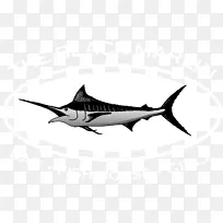 黑马林箭鱼在岩石酒吧和烧烤餐厅莫霍岩石-黑色马林鱼