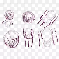眼口素描设计