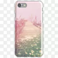 粉红色m手机配件rtv粉红色手机iphone-彭萨科拉海滩木板路