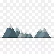 山地平面设计剪贴画-山岳