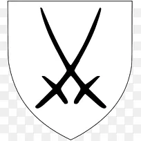 萨克森斯凯金标志的高萨克森州臂章.符号