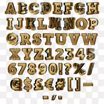 黄金作为一种投资字体字母表字体-黄金