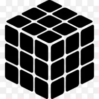 魔方拼图标志-立方体