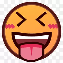微笑表情符号眼舌闭眼