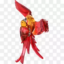 折光鹦鹉施华洛世奇鸟水晶鹦鹉