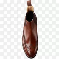 皮鞋Crockett&Jones切尔西靴-固特异焊缝
