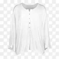 羊毛衫袖领衬衫-白色衬衫