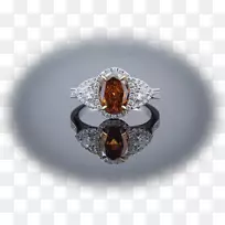 戒指钻石高地乡村购物中心彩色金饰-棕色钻石