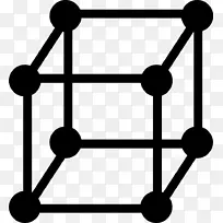 计算机图标立方体分子形状立方体