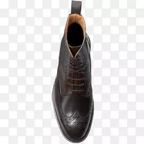 壳牌Cordovan brogue鞋Crockett&Jones皮革-固特异焊缝