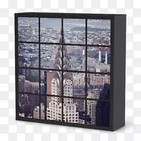 橱窗克莱斯勒大楼展示箱玻璃门-克莱斯勒大厦
