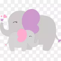 婴儿淋浴大象剪贴画-婴儿淋浴小象
