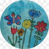蝴蝶头像(傍晚)：红树蓝绿松石-蝴蝶