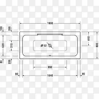 Duravit浴缸/m/02csf矩形白色-Duravit