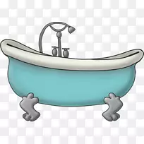 浴缸淋浴动画剪辑艺术.浴缸