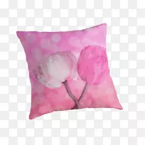 抛掷枕头垫粉红色mrtv粉红色枕头
