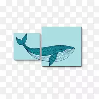 海豚甲壳动物海洋蓝鲸剪贴画-海豚