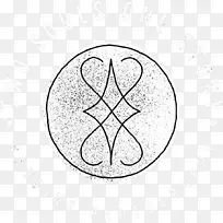 线条艺术白色字体-奶奶讲故事