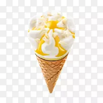 圣代冰淇淋圆锥形乳酪冷冻酸奶冰淇淋
