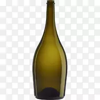 玻璃瓶，香槟，啤酒瓶，葡萄酒瓶.带脚跟的葡萄酒杯
