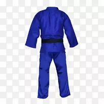 巴西Jiu-jitsu gi工作服蓝色和服