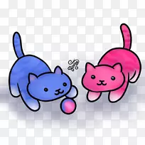 猫技术粉红m身珠宝剪贴画-猫