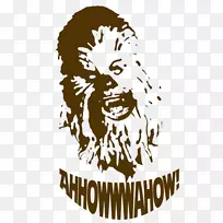 Chewbacca：一本星际交流手册，幽默的t恤-t恤