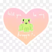 青蛙卡通字体-情人节广告