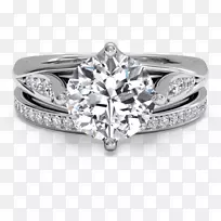 钻石结婚戒指订婚戒指珠宝婚礼圆桌彩绘