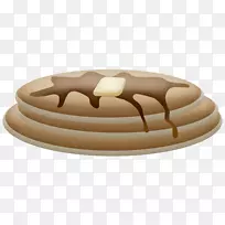 薄煎饼甜甜圈早餐纸杯蛋糕热蛋糕