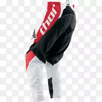 曲棍球保护裤和滑雪短裤雷神袖棒球-白色条纹