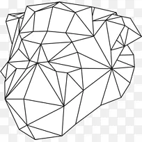 纸模型低三维计算机图形物理模型几何狮子