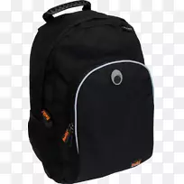 吉卜林汉城大型笔记本电脑背包破碎机超轻背囊-黑色，橙色210 t起皱阻止尼龙Knoro迷你波尚背包-背包