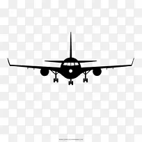 窄体飞机黑白素描画册-飞机
