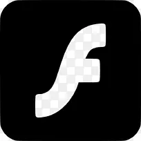 AdobeFlashPlayer徽标白拇指设计