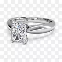 钻石切割订婚戒指结婚戒指-纸牌