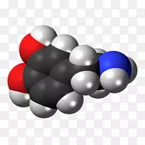 多巴胺空间填充模型神经递质分子模型
