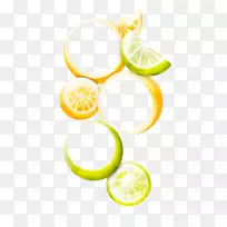 柠檬-酸橙饮料底座-柠檬框架